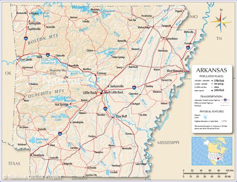 Reference Maps Of Arkansas Usa Nations Online Project
