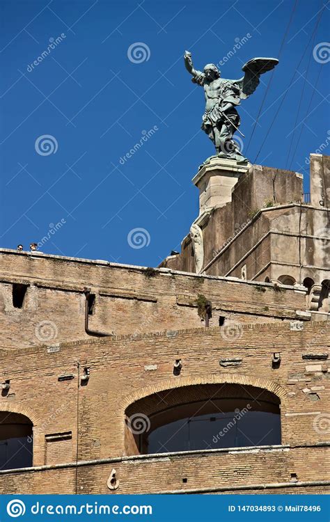 Castel Sant Angelo Eller Mausoleum Av Hadrian I Rome Redaktionell