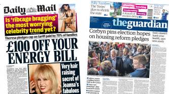 Newspaper Headlines Energy Price Cap And Council House Building