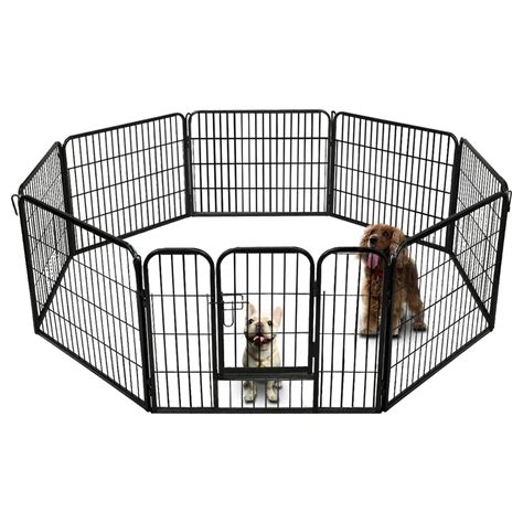 Magshion Dog Pen 8 Panels 24 In Heavy Duty Folding Large Metal Dog