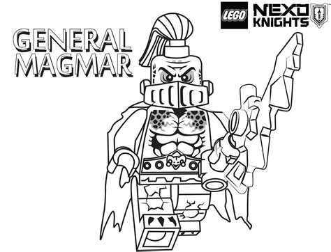 Scary General Magmar Knight Coloring Page Free Printable Coloring