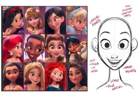 The Disney Princesses Style Disney Disney Style Drawing Disney Art