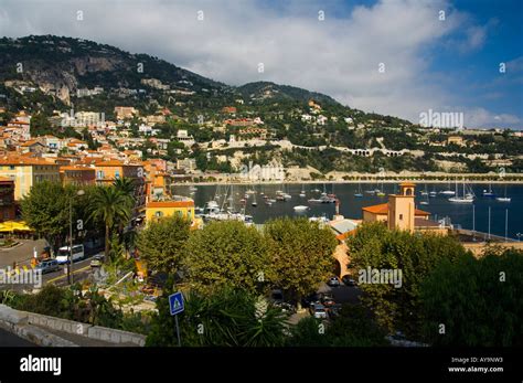 A View To The Bay Over Villefranche Sur Mer Near Nice On The Cote D