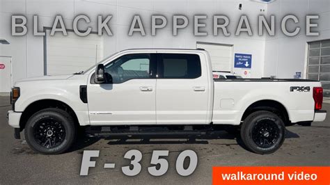 2022 Ford F 350 Black Appearance Package Lariat Walkaround Video Youtube