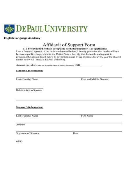 Once this form is filled,it must be taken to the nearest police station for necessary assistance. 2020 Affidavit of Support - Fillable, Printable PDF ...