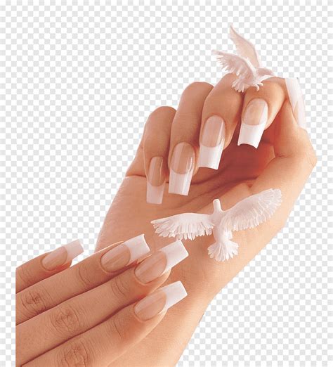 White And Pink French Tip Accent Manicure Nail Salon Beauty Parlour