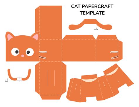 8 Best Kawaii Printable Paper Cat Crafts Pdf For Free At Printablee