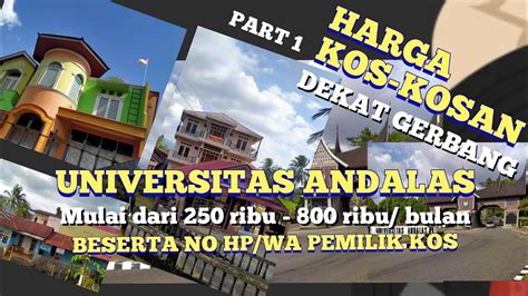 Kos Kosan Di Dekat Universitas Andalas Part I Youtube