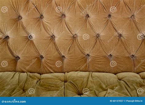 Brown Couch Background Texture With Sunken Buttons Stock Image Image