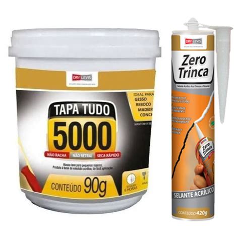 Massa Tapa Tudo 5000 90g Zero Trinca E Fissuras 420g Shopee Brasil