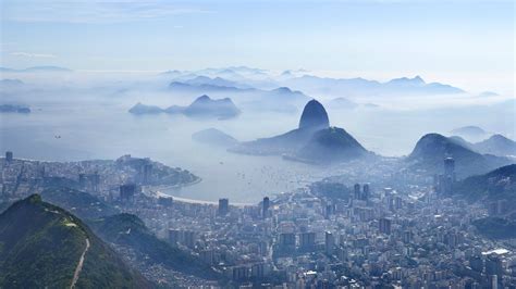 Wallpaper Rio De Janeiro Top View Panorama Mist 1920x1080 Wallup