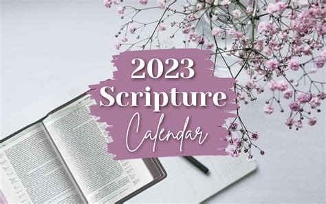 Scripture Calendar 2023 Monthly Bible Verses Deneentb