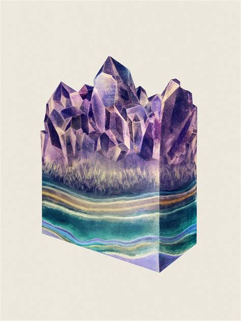 Magical Artworks By Karina Eibatova Minerals Illustration Crystal