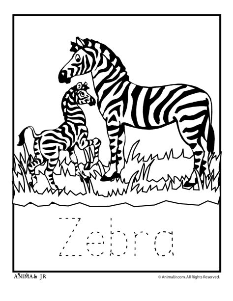 Zebra Zoo Baby Letter Tracing Worksheet Woo Jr Kids Activities