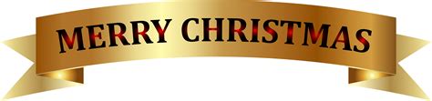 Download Golden Merry Christmas Banner Png Clip Art Image Transparent