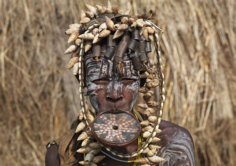 mursi woman ethiopia piercing labret and and lip plate… flickr