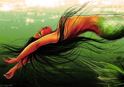 Brazilian Folklore Iara Mother Of The Water Bodies