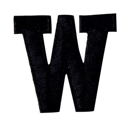 3d render golden foil alphabet w isolated on white background stock photo. Alphabet Letter - W - Color Black - 2" Block Style - Iron On ...