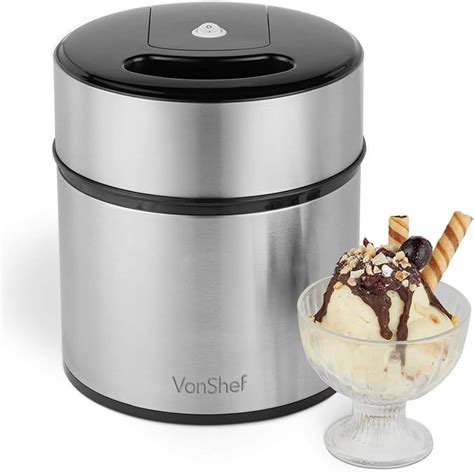 Vonshef Stainless Steel Ice Cream Maker 64086 5056115710469 Creams