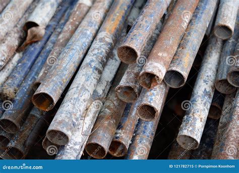 Old Rusty Metal Iron Pipe Stock Image Image Of Rust 121782715