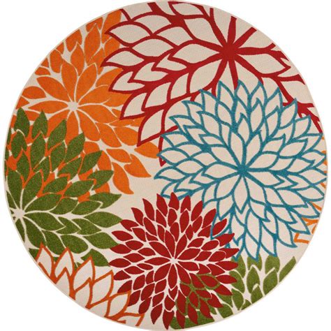 Check spelling or type a new query. Nourison Aloha Green 8 ft. x 8 ft. Indoor/Outdoor Round ...