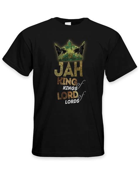 Jah King Of Kings Rasta Reggae Men S T Shirt Rastafarian Bob Marley Cool Casual Pride T Shirt