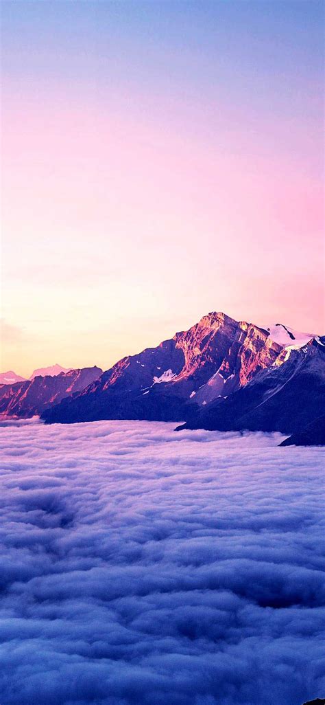Iphone Pro Wallpaper Cloudy Mountains Hd Nature Wallpaper Wallpaper