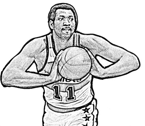 Dibujo De Elvin Hayes De Basket Nba Para Colorear