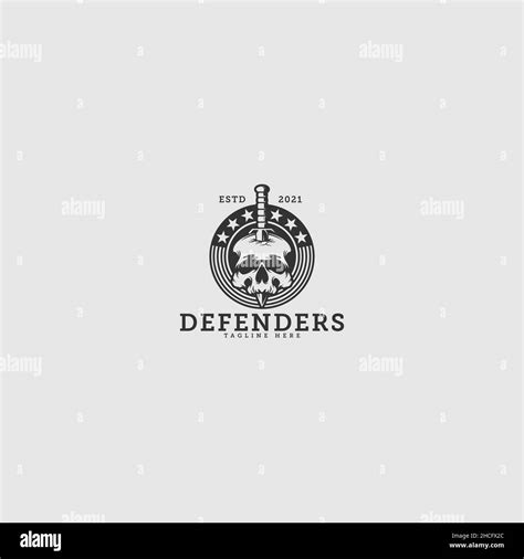 modern design silhouette defenders logo design stock vector image and art alamy