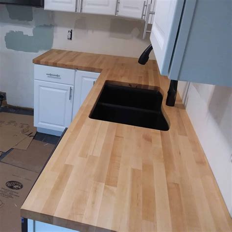Maple Butcher Block Countertop | Wood countertops, Countertops, Maple