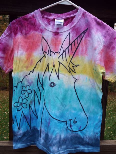Unicorn Shirt Custom Tie Dye Rainbow Unicorn Tshirt Unicorn Etsy
