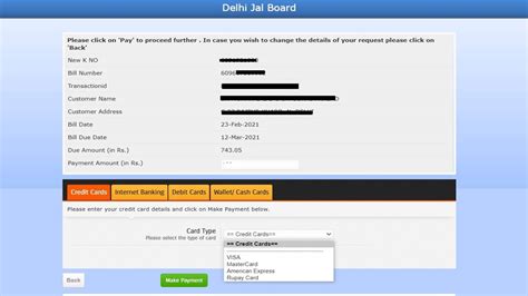 Delhi Jal Board Bill Payment Djb Bill View Download