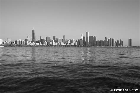 Framed Photo Print Of Chicago Skyline Black And White Print Picture