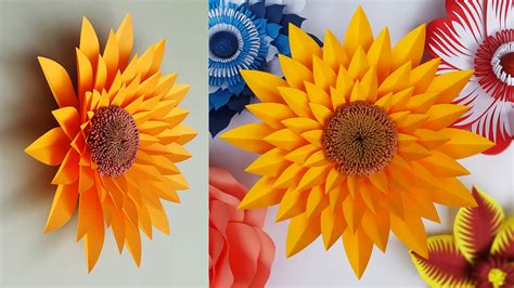 Paper decor crafts can add a unique touch to any room and give your house a sense of your personality. Colors Paper: DIY-Paper Flowers | Easy Wall Decoration Ideas | Paper Flower Backdrop T...