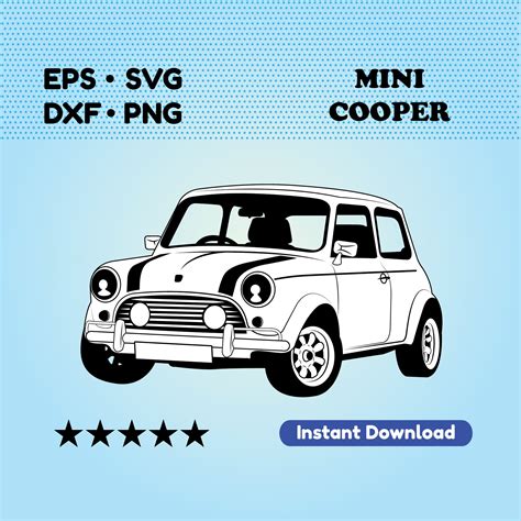 Vintage Car Svg Files For Cricut Mini Cooper Vector File Etsy Australia