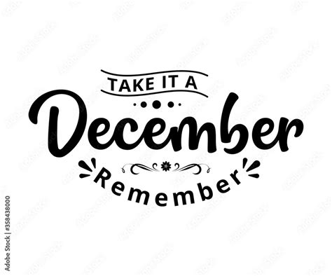 Make It A December To Remember Text Word Hand Drawn Lettering Card