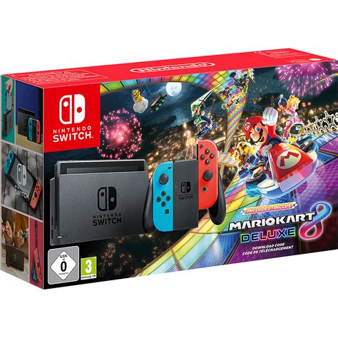 Mario kart 8 is a kart racing video game developed and published by nintendo. Buy Nintendo Switch Neon Mario Kart 8 Bundle on Switch | GAME