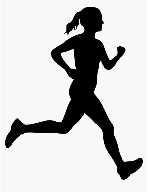 Woman Running Silhouette Sport Morning Girl Running Silhouette