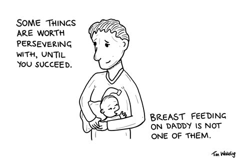Breastfeeding On Daddy Cartoons By Tim Wakeling