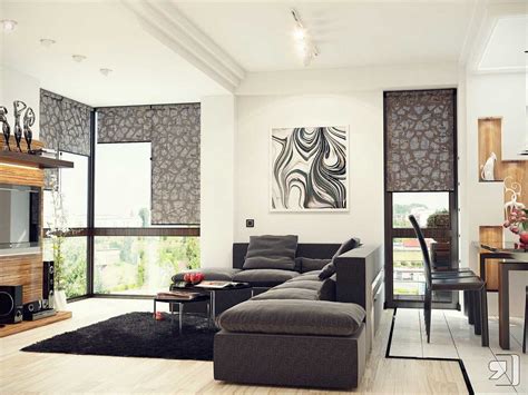 Gray Living Room For Minimalist Concept Amaza Design