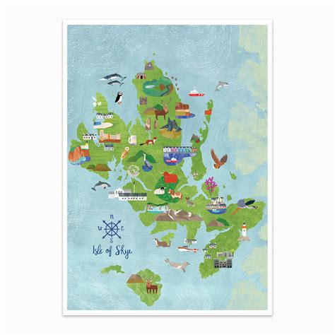 Sale Isle Of Skye Illustrated Map Etsy Uk