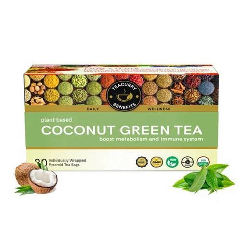 Teacurry Coconut Green Tea Can Packaging Type Box Packaging Size