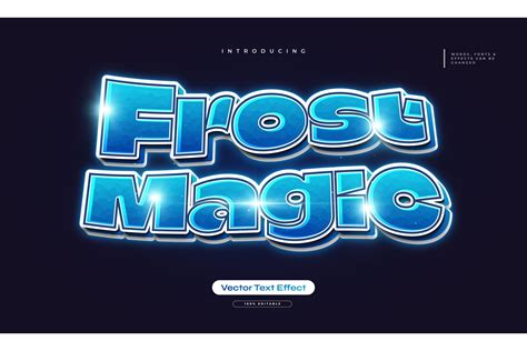 Editable Blue Frost Magic Text Effect Graphic By Weiskandasihite
