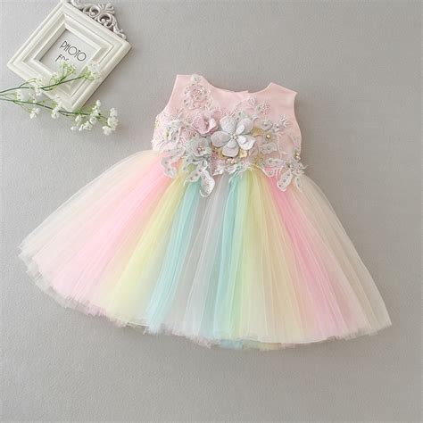 Gorgeous 0 2 Years Baby Multi Layer Colorful Net Yarn Frock Spring