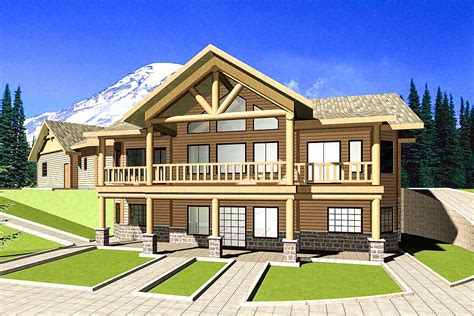 Mountain Home Plan With Finished Lower Level 35418gh Architectural