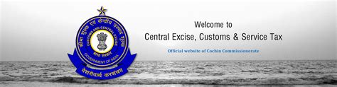 Central Excise Customs And Service Tax Official Website Of Cochin