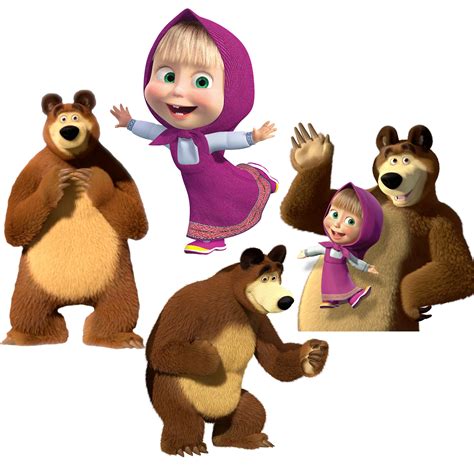 Masha Png Masha Clipart 4 Pack Masha Png Bundle Cartoon Png - Etsy
