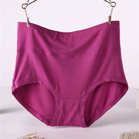 Qa194 Plus Size 6xl 7xl Women Panties Bamboo Fiber Underwear High Waist