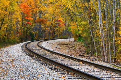 Autumn Railway Stock Image Image Of Journey Parallel 35134647
