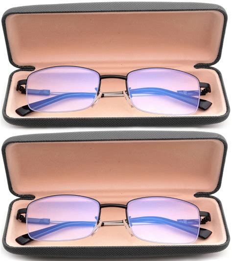 progressive multifocal reading glasses for men blue light blocking titanium arm ebay